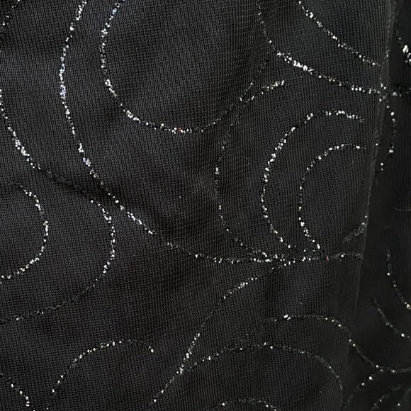 Y2K Babydoll Sheer Mesh Whimsigoth Tank Top Black Shimmer Dark Fairy Grunge-M - Picture 8 of 16